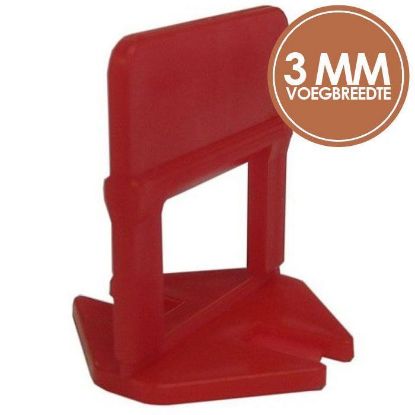 Image de Raimondy levelling system (RLS) clip voeg 3mm tegel 3-12mm 250st/zak