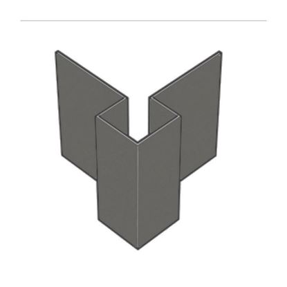 Picture of outer corner Symmetrisch L=3M Alu C15 Steel Grey