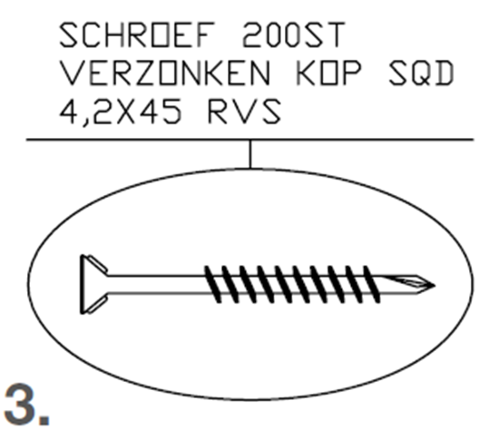 Picture of Schroef voor cedral sidings rvs inox 4.00x45 200st