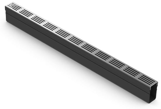 Picture of Aco SlimLine gutter system 100x6x10cm incl alu design grid