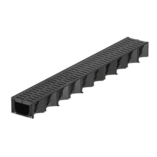 Picture of Aco Hexaline gutter 1000 mm 2,0 black plastic grid