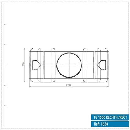 Picture of Square water tank 1500L