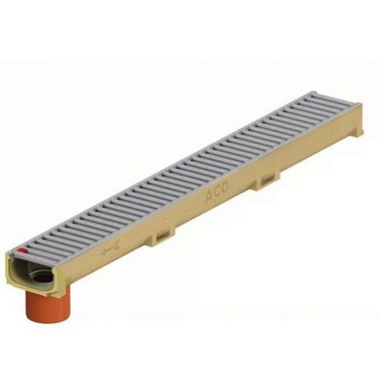 Afbeeldingen van Aco euroline 60 + rooster shadow grey met uitloop 1m