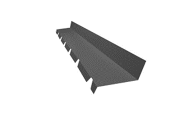 Picture of Profile plate ridge solin - vertical wall GS38