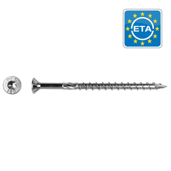 Afbeeldingen van houtconstr. schr. vzk T30 Ø6x100 Zn