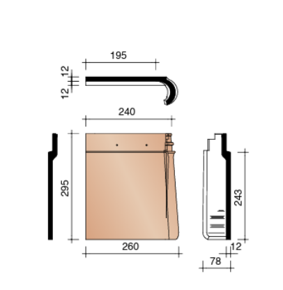 Image de Koramic stormpan Leikleur Linker gevelpan voor sarking 7061
