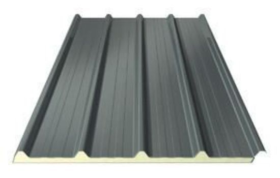 Image de Ecopaneel antraciet GS40 met 3cm isolatie 4.10m